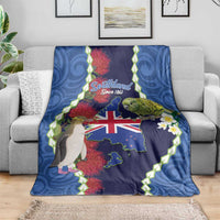 Southland Anniversary Day Blanket Murihiku 1861 Maori Bird Mix Pohutukawa
