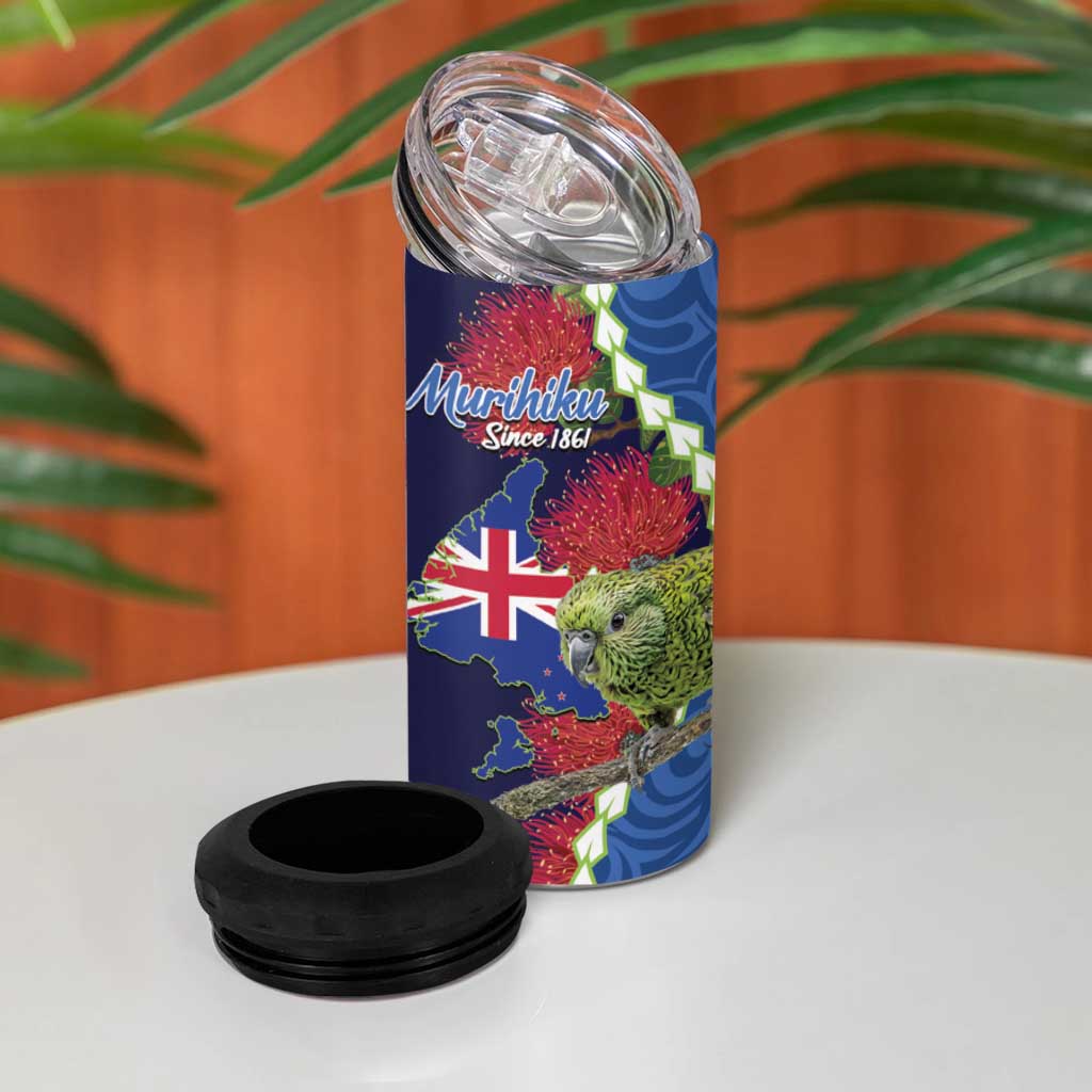 Southland Anniversary Day 4 in 1 Can Cooler Tumbler Murihiku 1861 Maori Bird Mix Pohutukawa LT14 - Polynesian Pride