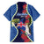 Southland Anniversary Day Family Matching Off The Shoulder Long Sleeve Dress and Hawaiian Shirt Murihiku 1861 Maori Bird Mix Pohutukawa