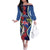Southland Anniversary Day Family Matching Off The Shoulder Long Sleeve Dress and Hawaiian Shirt Murihiku 1861 Maori Bird Mix Pohutukawa