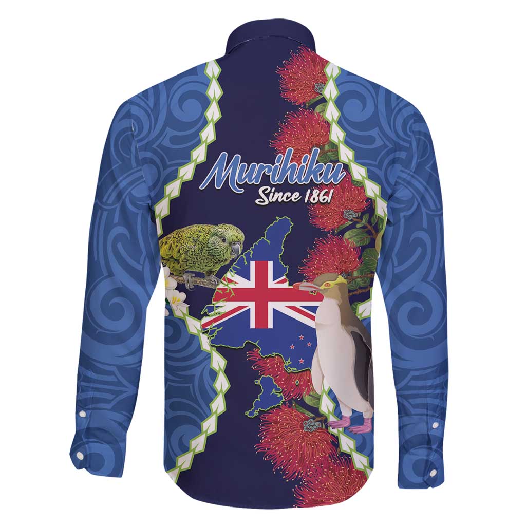Southland Anniversary Day Family Matching Puletasi and Hawaiian Shirt Murihiku 1861 Maori Bird Mix Pohutukawa LT14 - Polynesian Pride