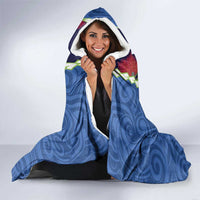 Southland Anniversary Day Hooded Blanket Murihiku 1861 Maori Bird Mix Pohutukawa