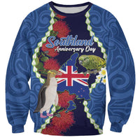 Southland Anniversary Day Sweatshirt Murihiku 1861 Maori Bird Mix Pohutukawa