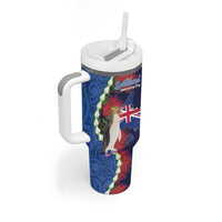 Southland Anniversary Day Tumbler With Handle Murihiku 1861 Maori Bird Mix Pohutukawa LT14 - Polynesian Pride