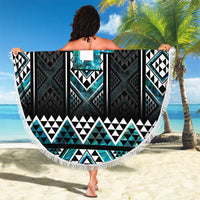 Paua Shell Taniko Pattern Aotearoa Beach Blanket Niho Taniwha Mix Poutama