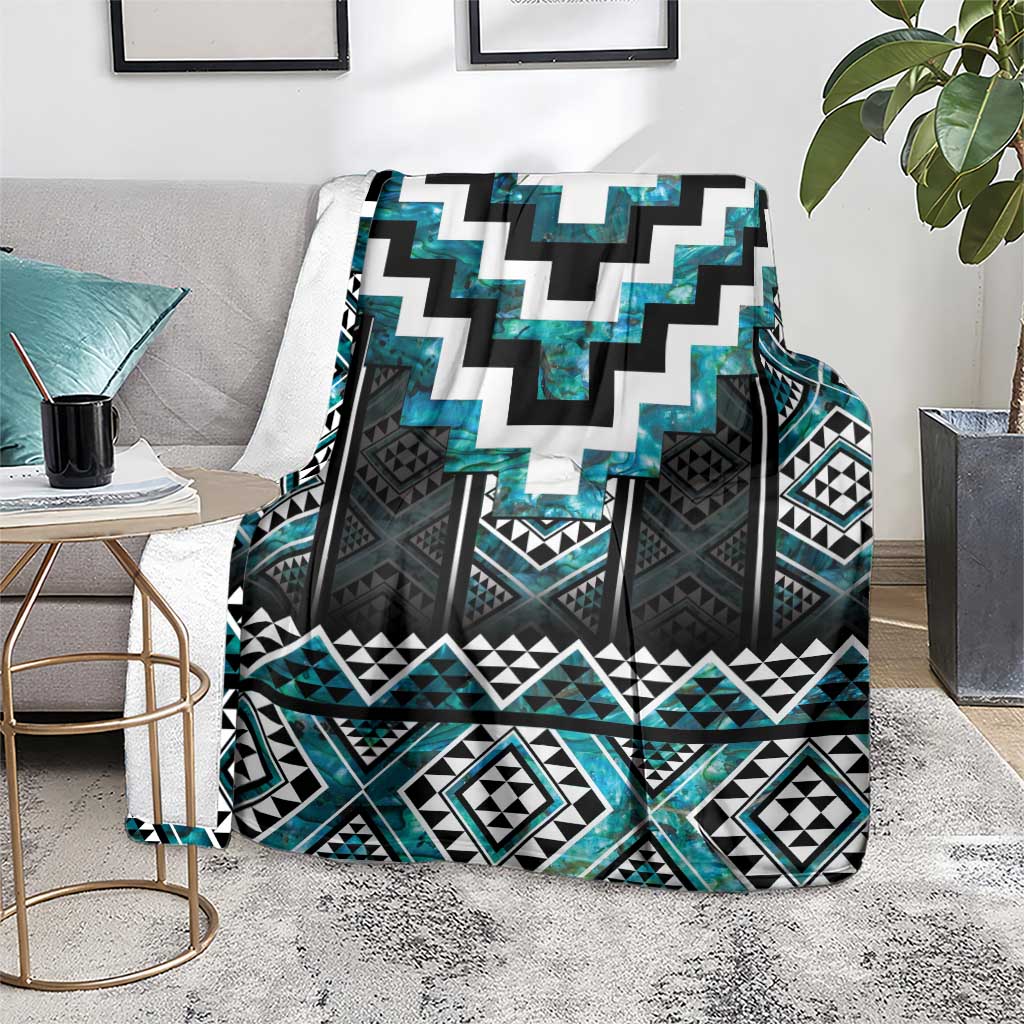 Paua Shell Taniko Pattern Aotearoa Blanket Niho Taniwha Mix Poutama