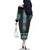 Paua Shell Taniko Pattern Aotearoa Family Matching Off The Shoulder Long Sleeve Dress and Hawaiian Shirt Niho Taniwha Mix Poutama
