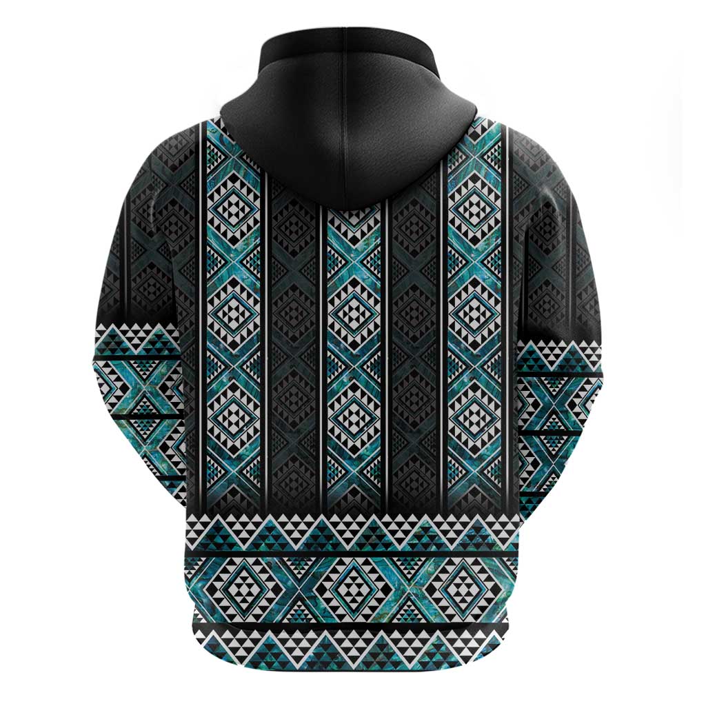 Paua Shell Taniko Pattern Aotearoa Hoodie Niho Taniwha Mix Poutama