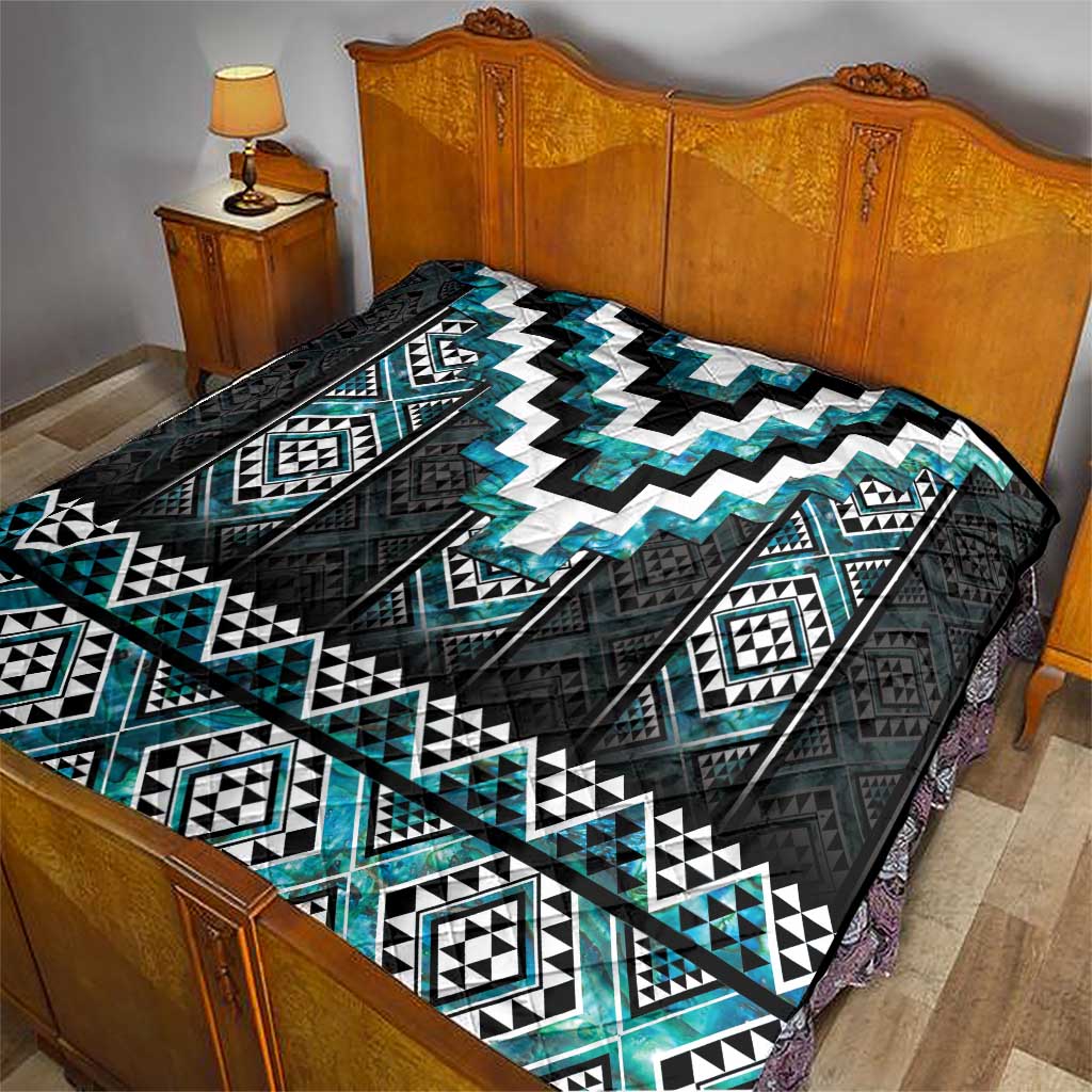 Paua Shell Taniko Pattern Aotearoa Quilt Niho Taniwha Mix Poutama