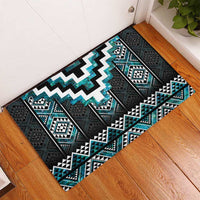 Paua Shell Taniko Pattern Aotearoa Rubber Doormat Niho Taniwha Mix Poutama