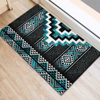 Paua Shell Taniko Pattern Aotearoa Rubber Doormat Niho Taniwha Mix Poutama