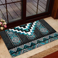 Paua Shell Taniko Pattern Aotearoa Rubber Doormat Niho Taniwha Mix Poutama