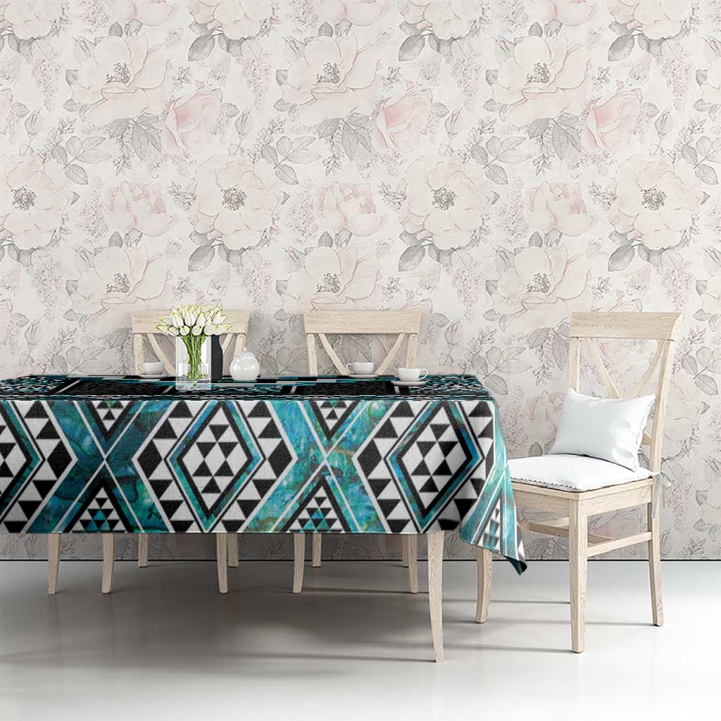 Paua Shell Taniko Pattern Aotearoa Tablecloth Niho Taniwha Mix Poutama