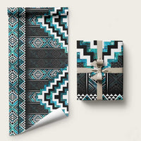 Paua Shell Taniko Pattern Aotearoa Wrapping Paper Niho Taniwha Mix Poutama - Polynesian Pride