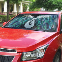 Aotearoa Korowai Motif Auto Sun Shade Hei Matau Poutama Maori Pattern - Polynesian Pride