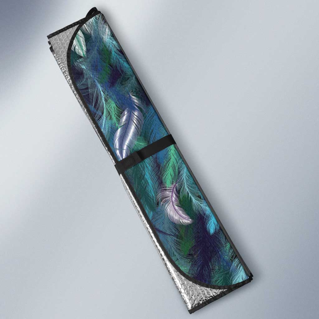 Aotearoa Korowai Motif Auto Sun Shade Hei Matau Poutama Maori Pattern - Polynesian Pride