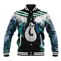 Aotearoa Korowai Motif Baseball Jacket Hei Matau Poutama Maori Pattern