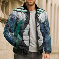 Aotearoa Korowai Motif Bomber Puffer Jacket Hei Matau Poutama Maori Pattern - Polynesian Pride
