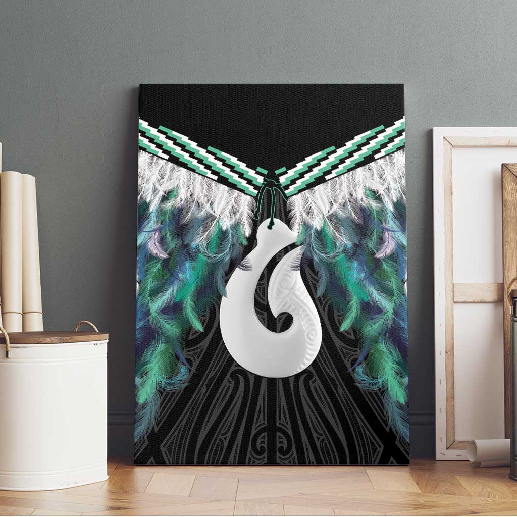 Aotearoa Korowai Motif Canvas Wall Art Hei Matau Poutama Maori Pattern