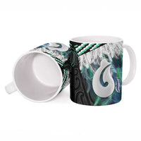 Aotearoa Korowai Motif Ceramic Mug Hei Matau Poutama Maori Pattern - Polynesian Pride
