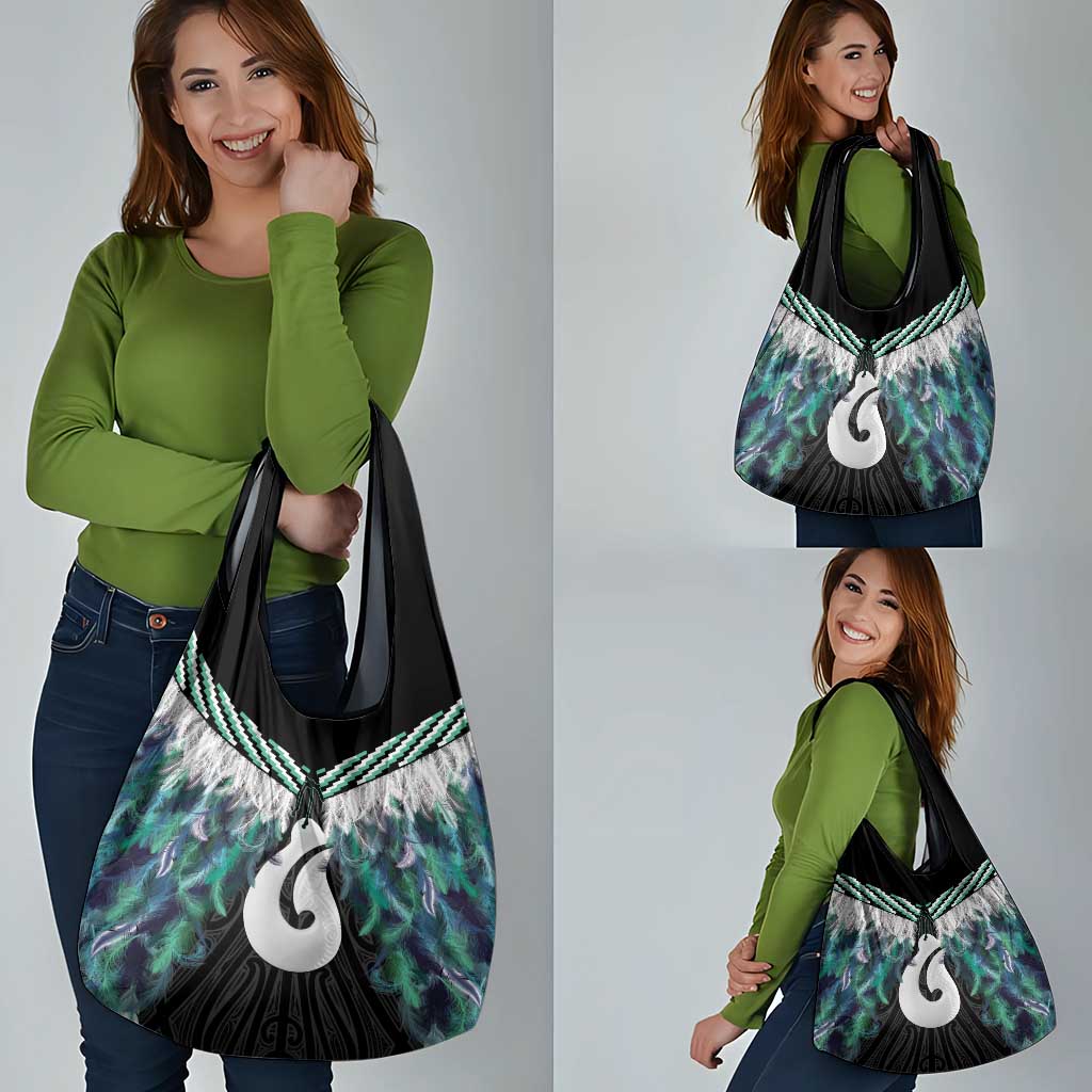 Aotearoa Korowai Motif Grocery Bag Hei Matau Poutama Maori Pattern LT14 - Polynesian Pride