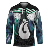Aotearoa Korowai Motif Hockey Jersey Hei Matau Poutama Maori Pattern - Polynesian Pride