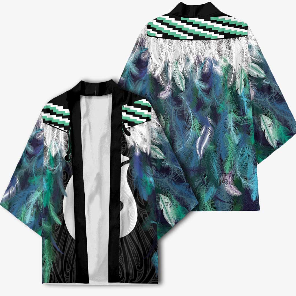 Aotearoa Korowai Motif Kimono Hei Matau Poutama Maori Pattern - Polynesian Pride