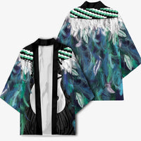 Aotearoa Korowai Motif Kimono Hei Matau Poutama Maori Pattern - Polynesian Pride