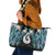 Aotearoa Korowai Motif Leather Tote Bag Hei Matau Poutama Maori Pattern