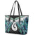 Aotearoa Korowai Motif Leather Tote Bag Hei Matau Poutama Maori Pattern