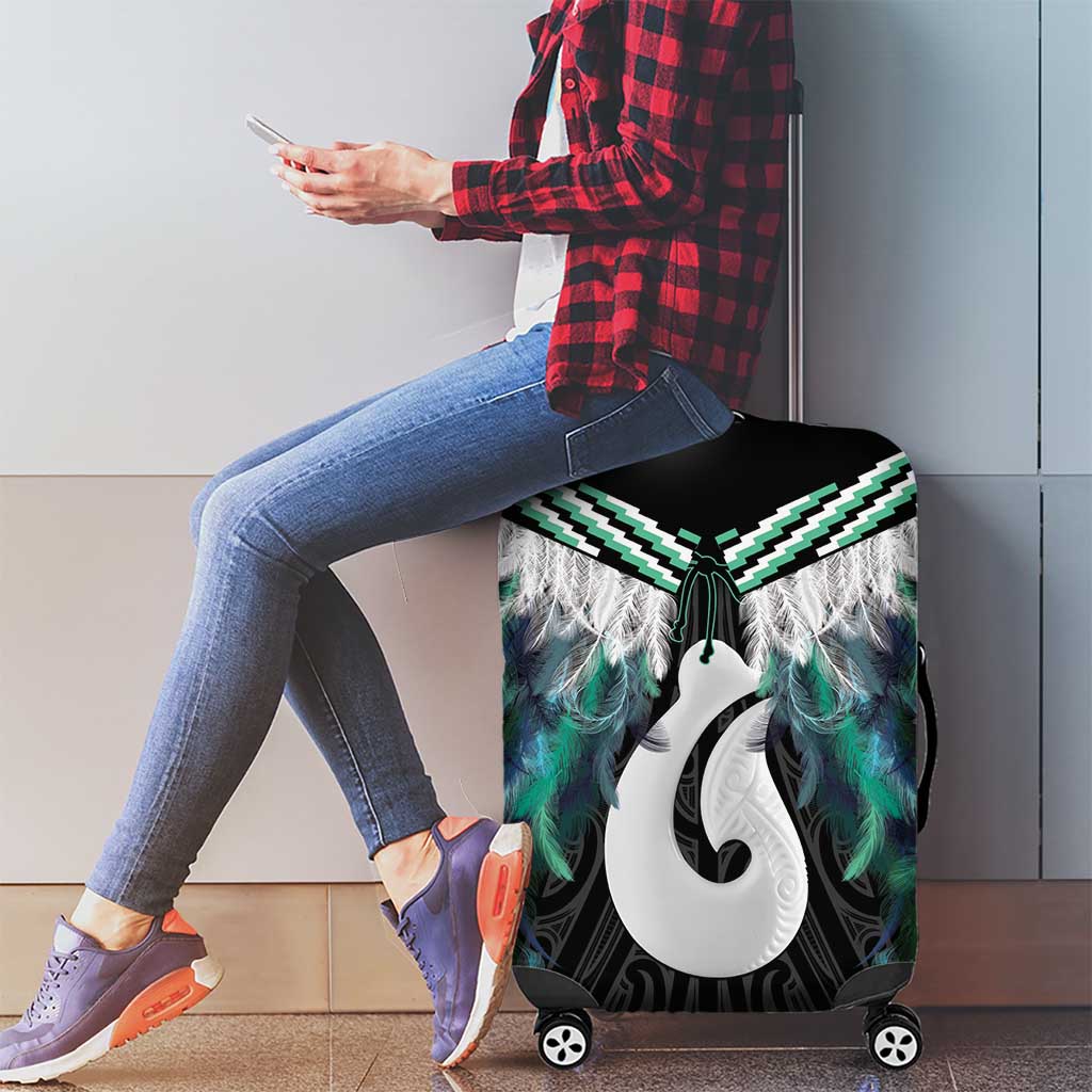 Aotearoa Korowai Motif Luggage Cover Hei Matau Poutama Maori Pattern
