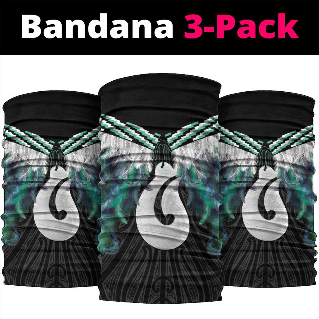 Aotearoa Korowai Motif Neck Gaiter Hei Matau Poutama Maori Pattern LT14 package One Size: 25*50cm Turquoise - Polynesian Pride