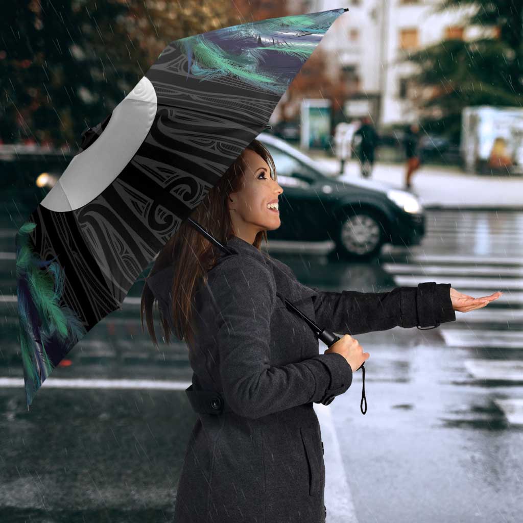 Aotearoa Korowai Motif Umbrella Hei Matau Poutama Maori Pattern - Polynesian Pride