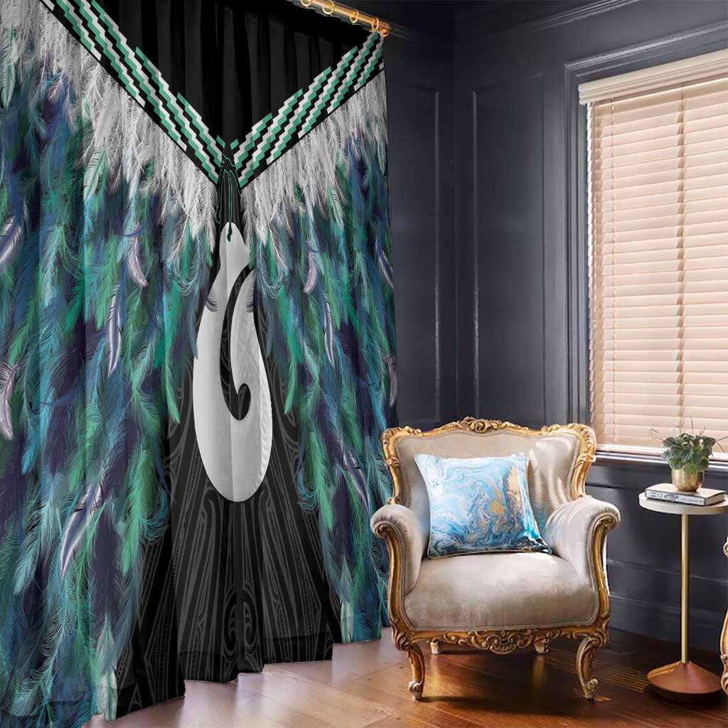 Aotearoa Korowai Motif Window Curtain Hei Matau Poutama Maori Pattern