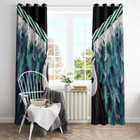 Aotearoa Korowai Motif Window Curtain Hei Matau Poutama Maori Pattern