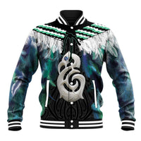 Aotearoa Korowai Motif Baseball Jacket Hei Manaia Poutama Maori Pattern
