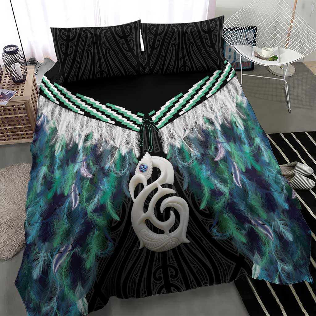 Aotearoa Korowai Motif Bedding Set Hei Manaia Poutama Maori Pattern