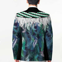 Aotearoa Korowai Motif Blazer Hei Manaia Poutama Maori Pattern - Polynesian Pride