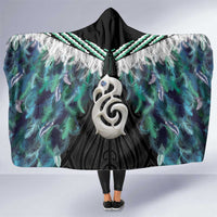 Aotearoa Korowai Motif Hooded Blanket Hei Manaia Poutama Maori Pattern