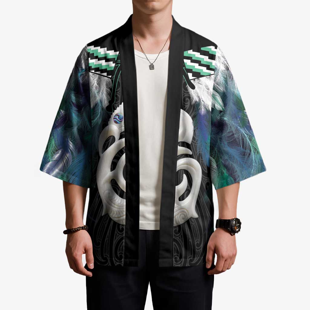 Aotearoa Korowai Motif Kimono Hei Manaia Poutama Maori Pattern - Polynesian Pride