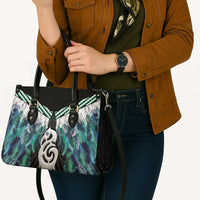 Aotearoa Korowai Motif Leather Bag Hei Manaia Poutama Maori Pattern - Polynesian Pride