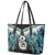 Aotearoa Korowai Motif Leather Tote Bag Hei Manaia Poutama Maori Pattern