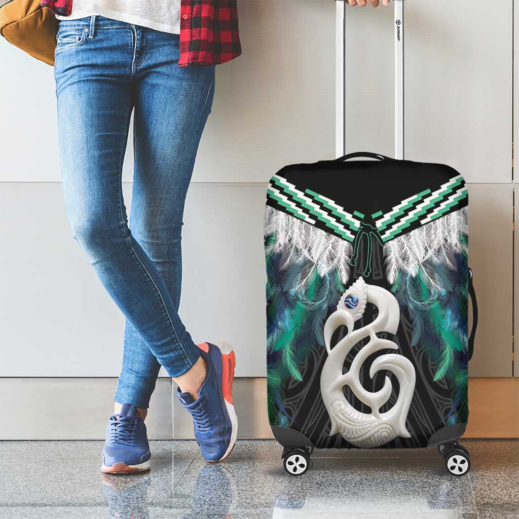 Aotearoa Korowai Motif Luggage Cover Hei Manaia Poutama Maori Pattern