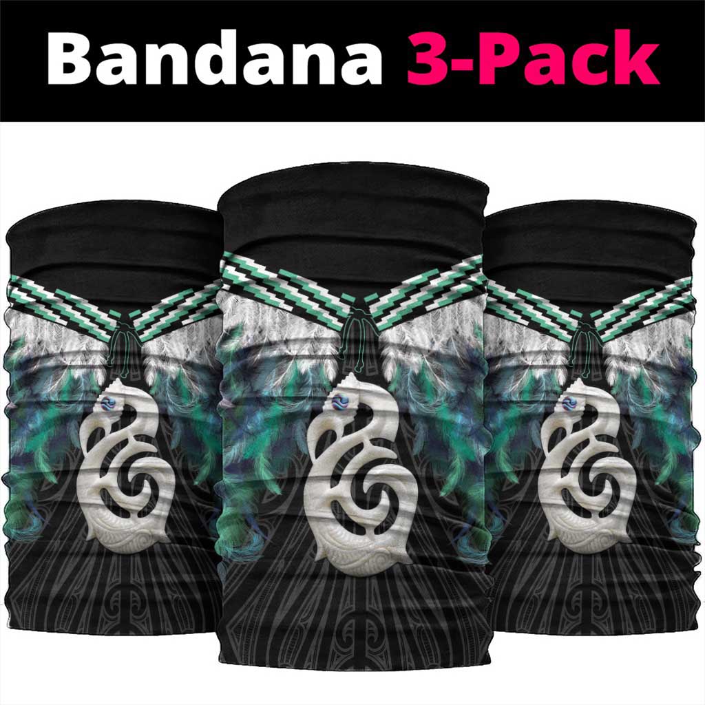 Aotearoa Korowai Motif Neck Gaiter Hei Manaia Poutama Maori Pattern LT14 package One Size: 25*50cm Turquoise - Polynesian Pride