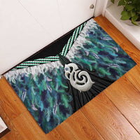 Aotearoa Korowai Motif Rubber Doormat Hei Manaia Poutama Maori Pattern