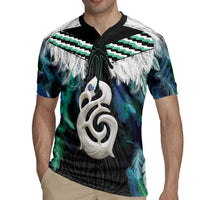 Aotearoa Korowai Motif Rugby Jersey Hei Manaia Poutama Maori Pattern LT14 - Polynesian Pride