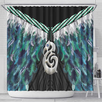 Aotearoa Korowai Motif Shower Curtain Hei Manaia Poutama Maori Pattern