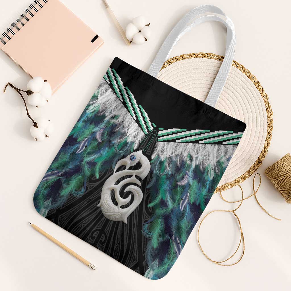 Aotearoa Korowai Motif Tote Bag Hei Manaia Poutama Maori Pattern - Polynesian Pride