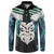 Aotearoa Korowai Motif Button Sweatshirt Maori Wheku Poutama