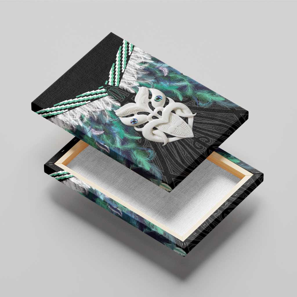 Aotearoa Korowai Motif Canvas Wall Art Maori Wheku Poutama